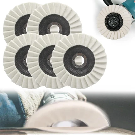 Industrial-Grade High-Density Compressed Wool Polishing Disc