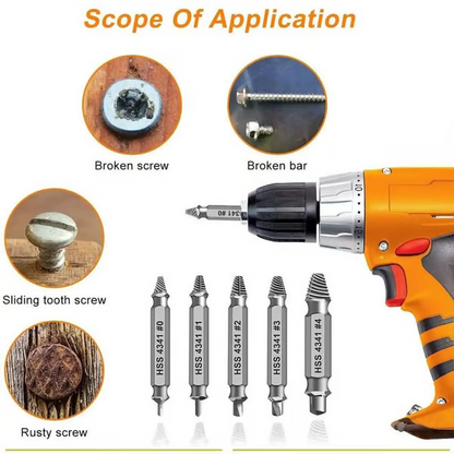 🔩 6PCS Stripped Screw Remover Set
