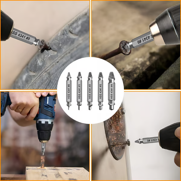 🔩 6PCS Stripped Screw Remover Set