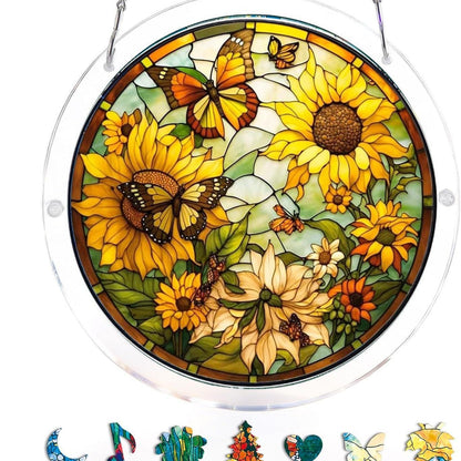 🔥LAST DAY 45% OFF ☀️🛍️Acrylic Jigsaw Puzzle Suncatcher 80 Pieces