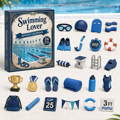 🏊‍♀️Swimming Lover 2D Advent Calendar 2026 – 24 Acrylic Charms