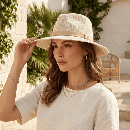 Packable Knit Fedora Hat