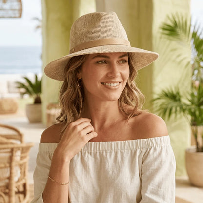 Packable Knit Fedora Hat