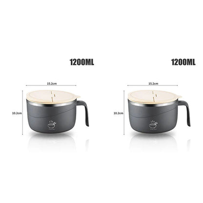 💕304 Stainless Steel Multi-Purpose Anti-Scald Large-Capacity Instant Noodle Bowl