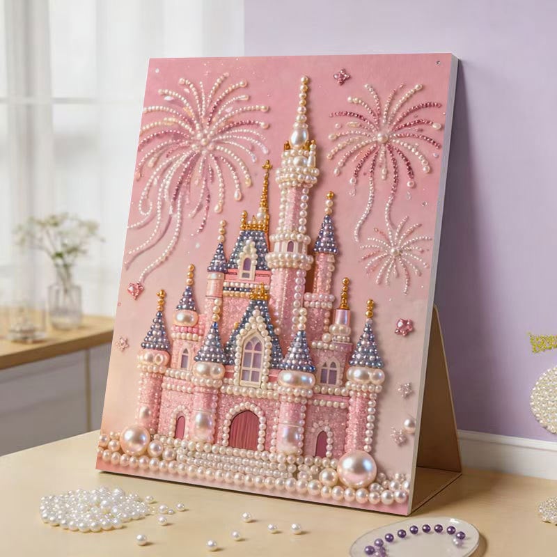 🏰✨DIY Beaded Art Kit - Castle Pearl Painting