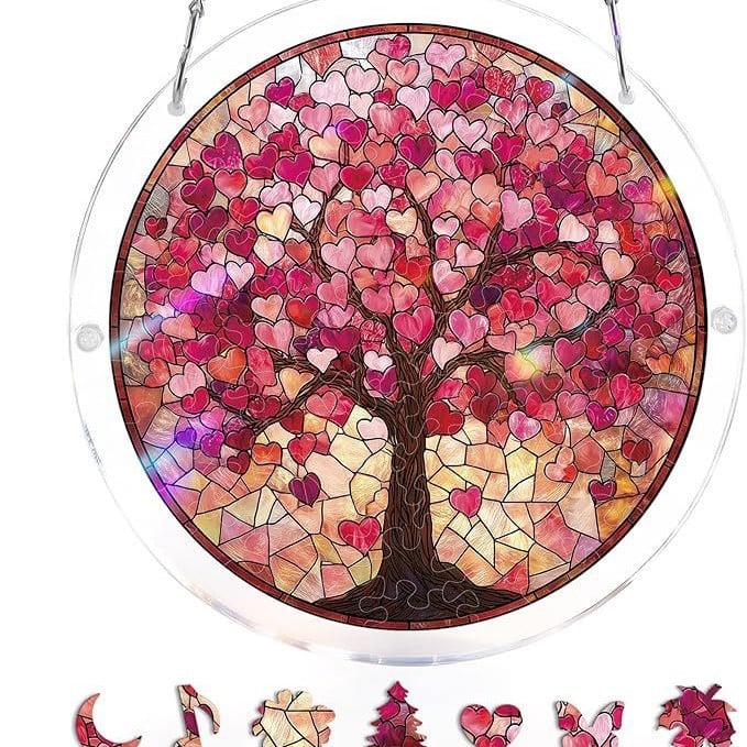 🔥LAST DAY 45% OFF ☀️🛍️Acrylic Jigsaw Puzzle Suncatcher 80 Pieces