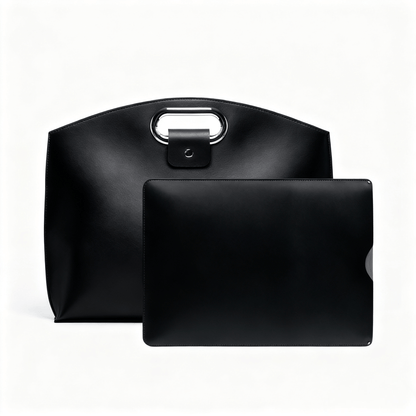 The 2-Piece Set:  Sophisticated Business Waterproof Leather Laptop & Tote Set