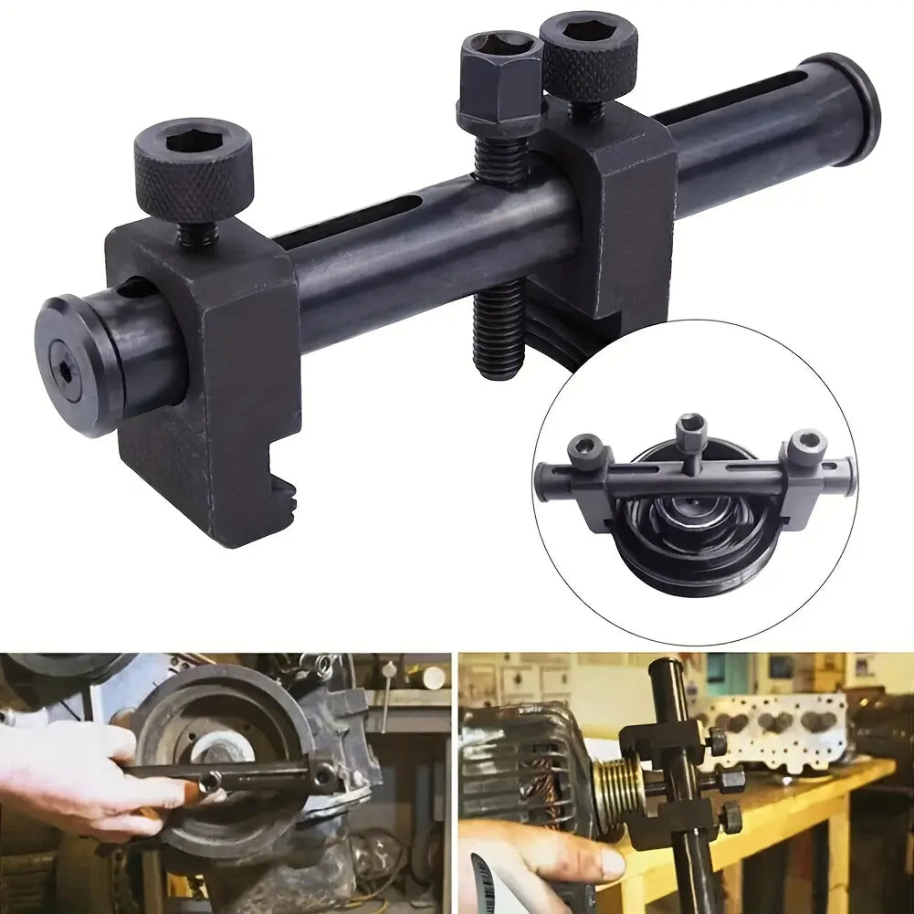 Adjustable Crankshaft & Power Steering Pump Pulley Removal Tool – Adjustable Puller with Ratchet Wrench