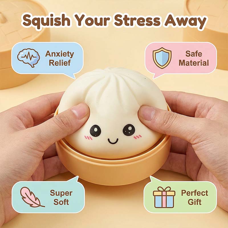 Ultra-rare Rainbow Smile Bun Squishy