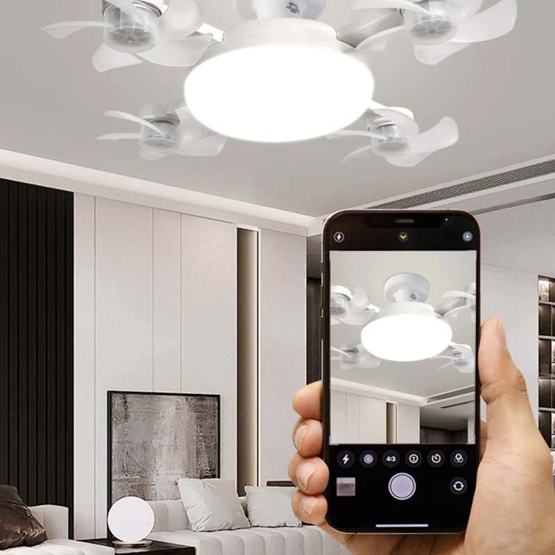 🌀New E27 Socket Ceiling Fan Light – 2‐in‐1 Silent LED Fan with Remote Control