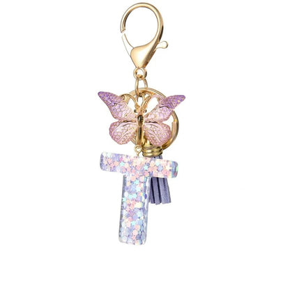 🔥Butterfly Letter Keychain Tassel Design Vibrant Durable Lightweight Gift(2 pcs)