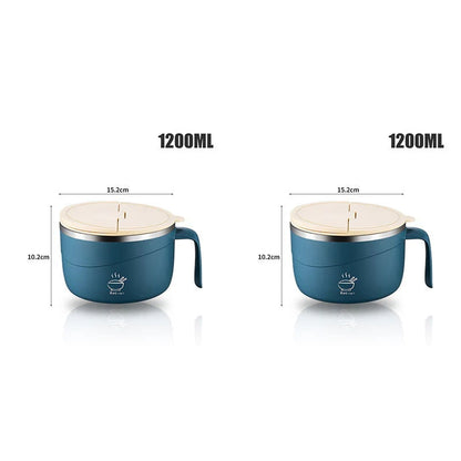 💕304 Stainless Steel Multi-Purpose Anti-Scald Large-Capacity Instant Noodle Bowl