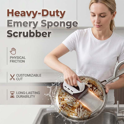 🧽 Emery Sponge Scrubber – Heavy-Duty Cleaning Made Effortless! 💪✨ Tough on grease and rust, gentle on your hands – the last scrubber you’ll ever need. 🔥🛠️