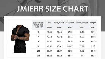 Mens Muscle Fit Dress Shirts Casual Button Down Shirt Short Sleeve Wrinkle-Free Shirts