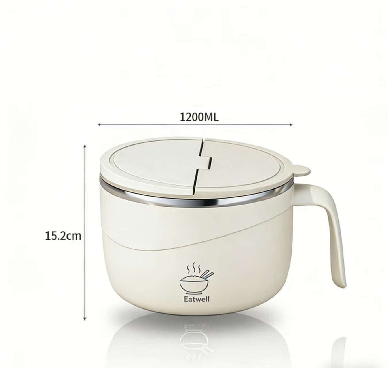 💕304 Stainless Steel Multi-Purpose Anti-Scald Large-Capacity Instant Noodle Bowl