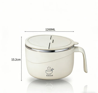 💕304 Stainless Steel Multi-Purpose Anti-Scald Large-Capacity Instant Noodle Bowl
