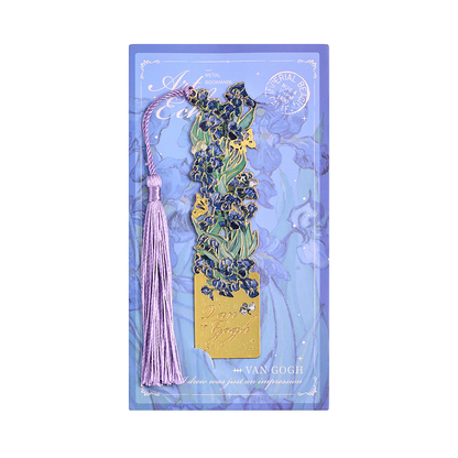 📚✨ 8-Piece Gold Metal Bookmark Set with Tassel – Van Gogh & Monet Inspired Gift for Book Lovers 🎨