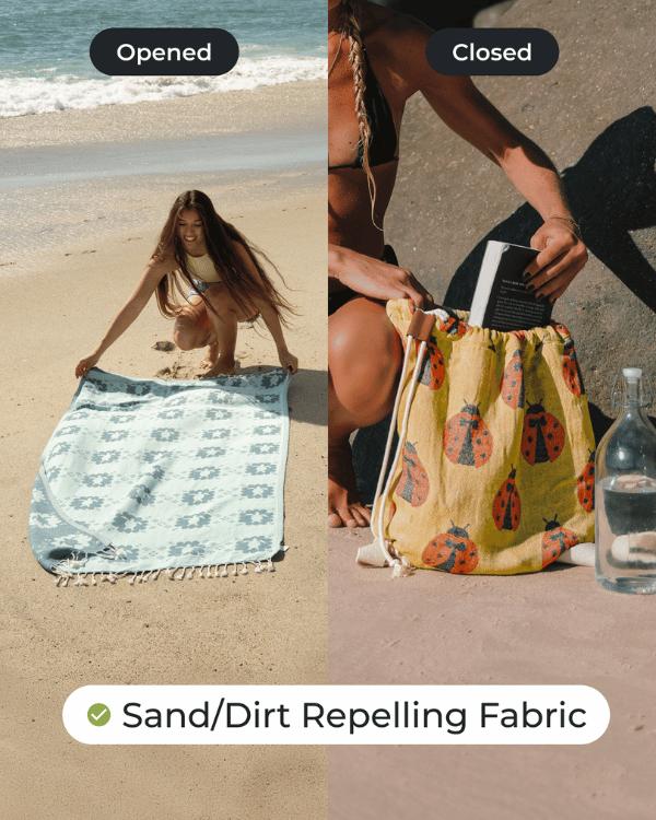 ⏰2026 HOT SALE 49% OFF - 🏖️2-in-1 Convertible Towel & Backpack with Inner Zip Pocket & Sand-Repelling Fabric
