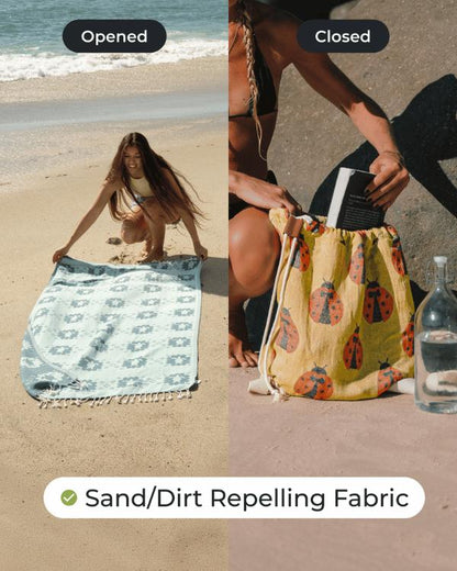 ⏰2026 HOT SALE 49% OFF - 🏖️2-in-1 Convertible Towel & Backpack with Inner Zip Pocket & Sand-Repelling Fabric