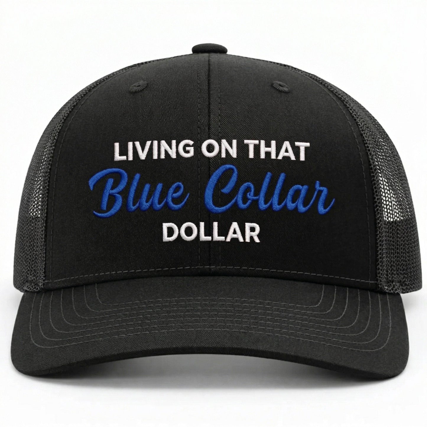 🛠️🧢Blue Collar Dollar Trucker Hat – Proud Workwear Cap