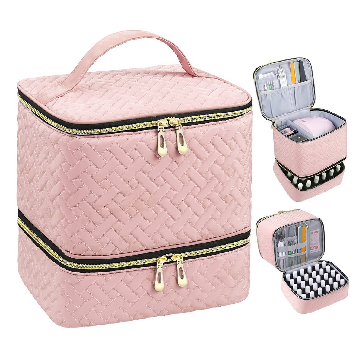 Double Layer Nail Polish Organizer Case