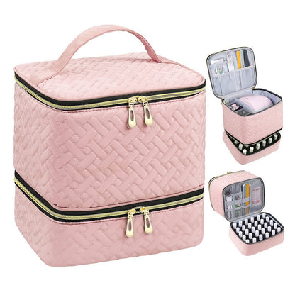 Double Layer Nail Polish Organizer Case