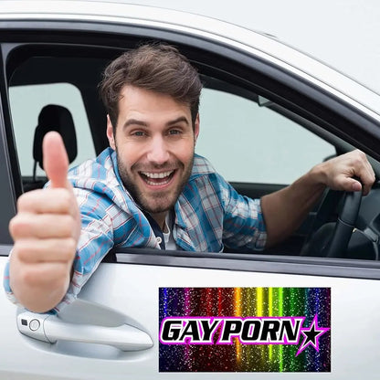 🌈Funny Gay Pride Rainbow Magnet Bumper Sticker Set