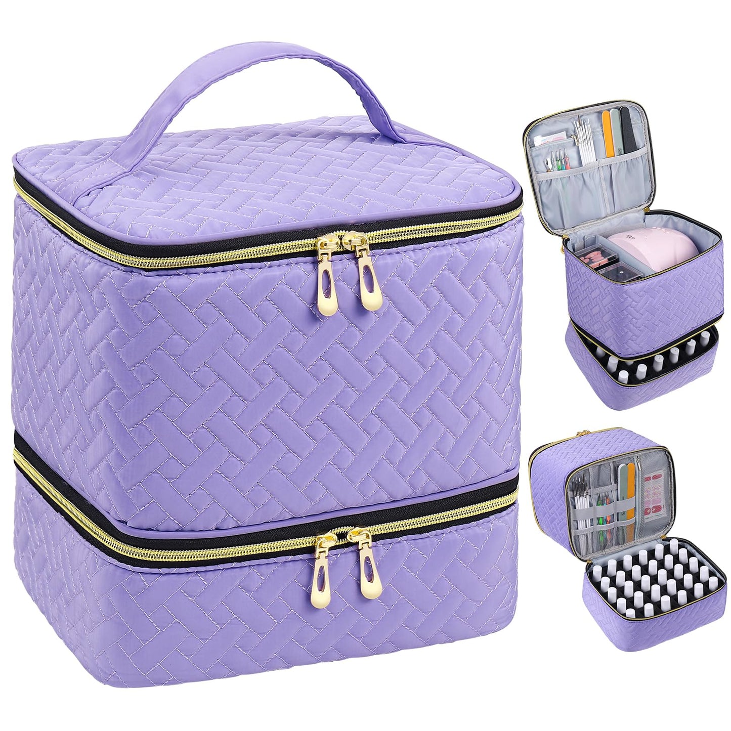 Double Layer Nail Polish Organizer Case