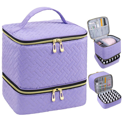Double Layer Nail Polish Organizer Case