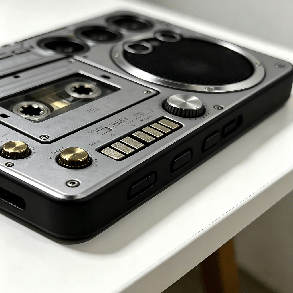 🔥Hot Sale 49% off🌟📼 Retro Cassette Player Pattern Silicone Phone Case Applicable to the Iphone