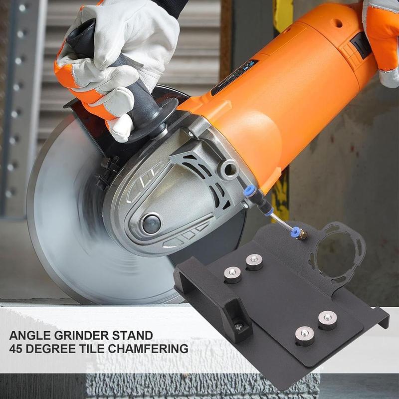 45-Degree Tile Chamfering Tool with Base Plate, Type 100 Angle Grinder Stand for 45° Tile Chamfer Cutting