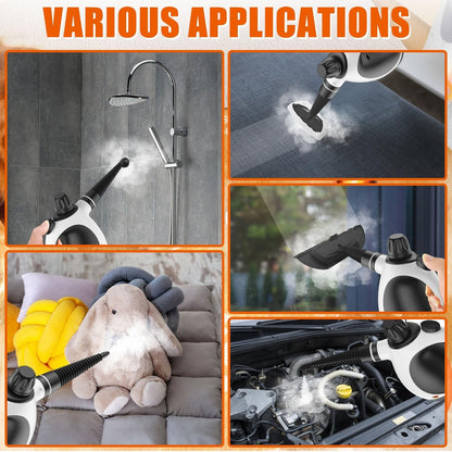 Handheld Pressurized Steam Cleaner | 11-Piece Accessory Set for Home & Car Deep Cleaning