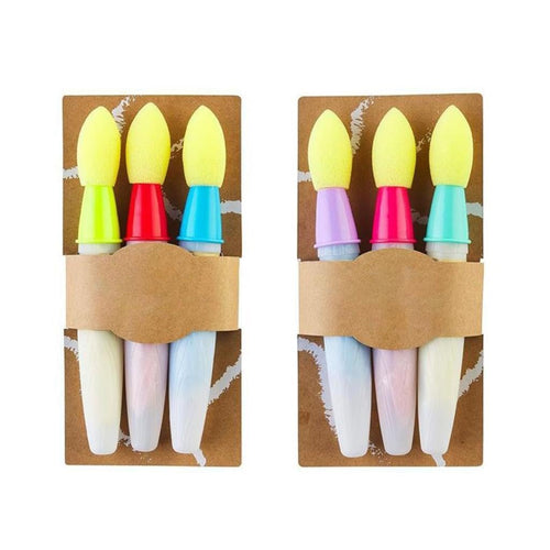 Sidewalk Chalk Paint Brushes (3-Pack) Bright Color Creations 🎨🖌️