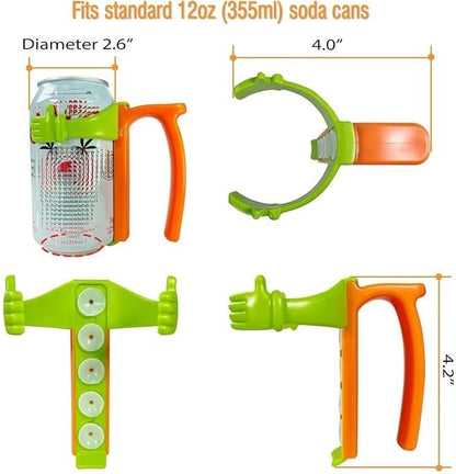 Spill-proof Cup Lid with Straw and Can Holder