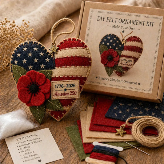 DIY Patriotic Poppy Cross Ornament Kit