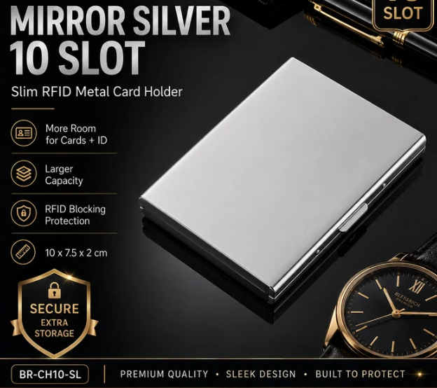 🔒RFID Blocking Metal Card Holder