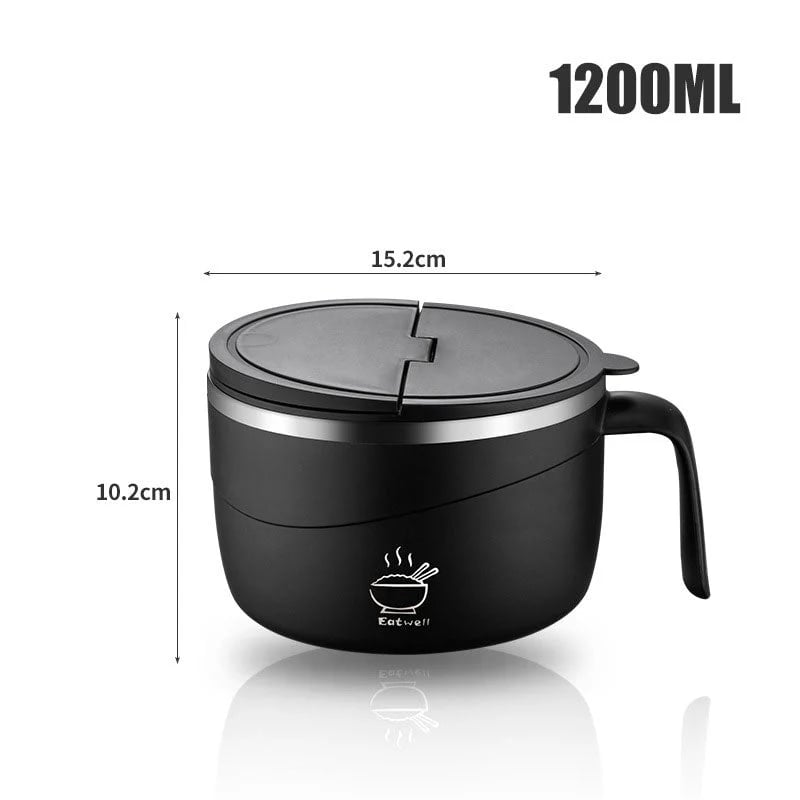 💕304 Stainless Steel Multi-Purpose Anti-Scald Large-Capacity Instant Noodle Bowl