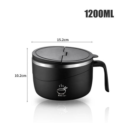 💕304 Stainless Steel Multi-Purpose Anti-Scald Large-Capacity Instant Noodle Bowl