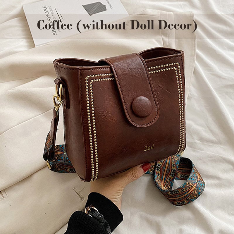 👜Leather Vintage Fashion Bag with Adjustable Wider Shoulder Strap
