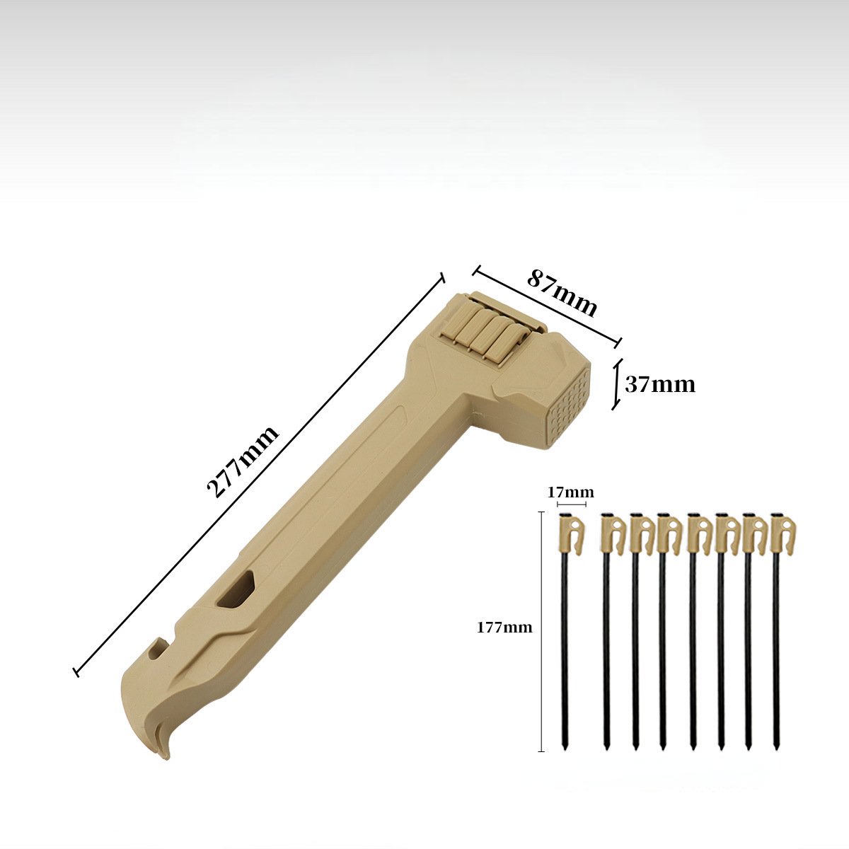 🔨Multifunctional Camping Hammer & Tent Stake Puller