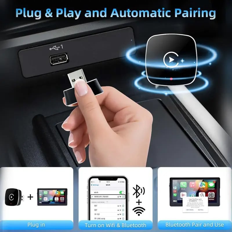 💥 Mini Wireless CarPlay/Android Auto Adapter
