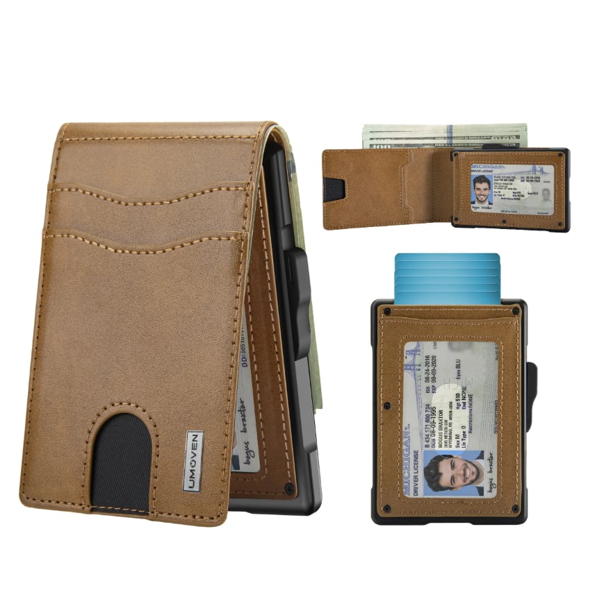 ⚡Hot Sales 49% OFF🔥Pop-Up Aluminum Wallet for Men – RFID Blocking, Slim Leather Front Pocket, Cash Slot & ID Window, Gift Box Included