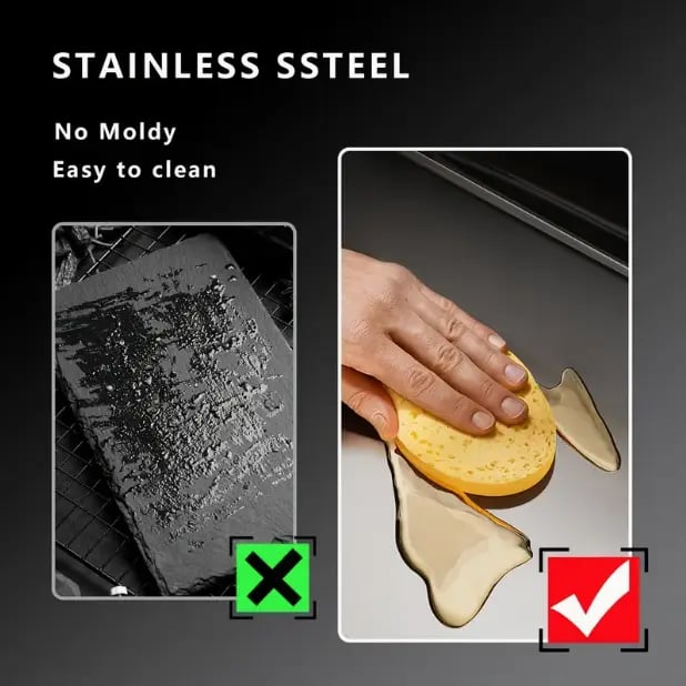 🔥Premium Stainless Steel Chopping Board – Non-Slip, Durable, Hygienic Kitchen Cutting Board