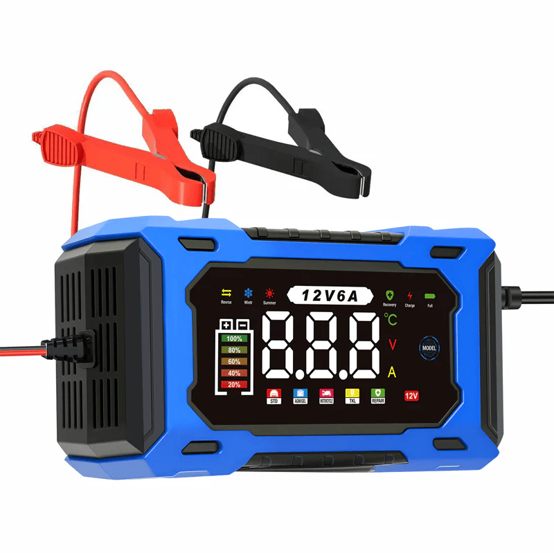 ⚡ 12V 6A Smart Car Battery Charger with Pulse Repair – Fast, Safe & Extend Battery Life 🚗🔋✨