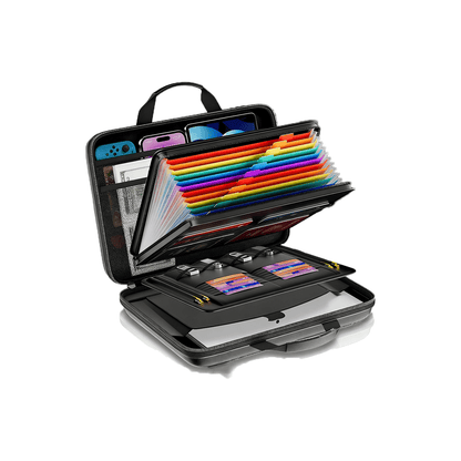 Hard-Shell Fireproof & Waterproof Document Organizer with Lock