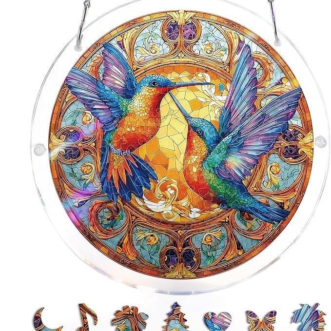 🔥LAST DAY 45% OFF ☀️🛍️Acrylic Jigsaw Puzzle Suncatcher 80 Pieces