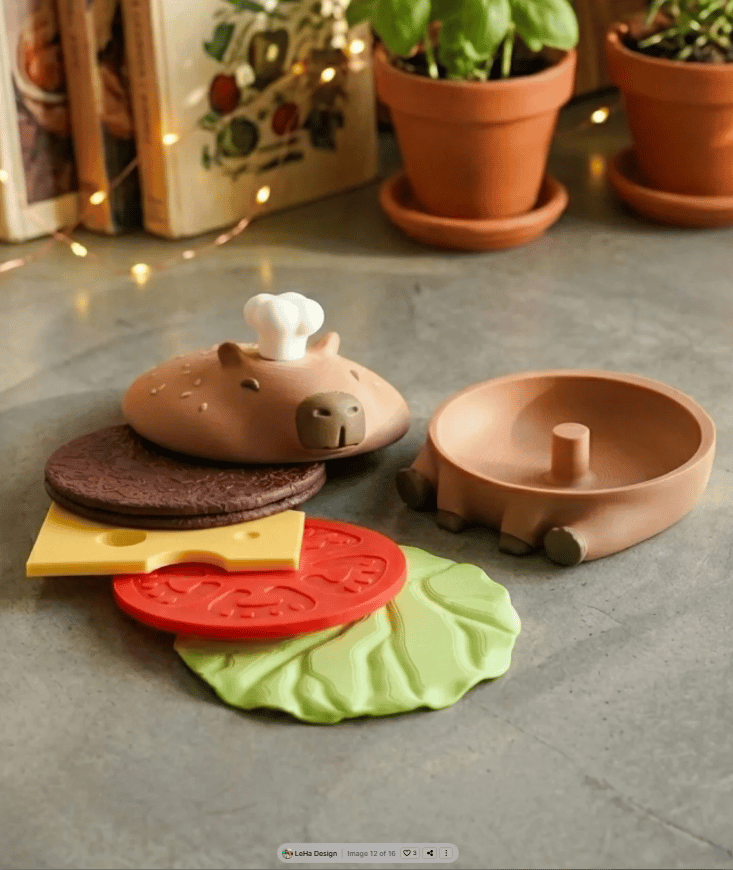 🦫Capy-Burger Coaster Set🍔