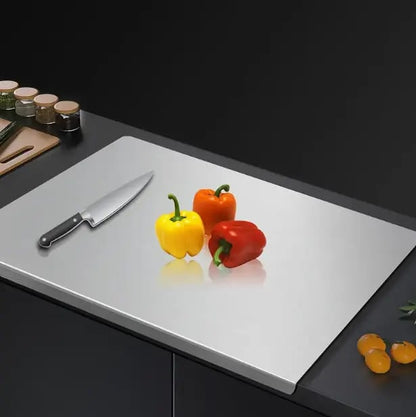 🔥Premium Stainless Steel Chopping Board – Non-Slip, Durable, Hygienic Kitchen Cutting Board