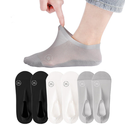 🔥 3-Pair Invisible Grip Socks Pack 🧦 – Breathable Low-Cut Anti-Slip Sweat-Absorbing Design