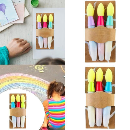 Sidewalk Chalk Paint Brushes (3-Pack) Bright Color Creations 🎨🖌️